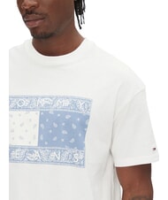 TOMMY HILFIGER TH JEANS T-shirt manica corta maxi stampa ecru - T-shirt Uomo - 3