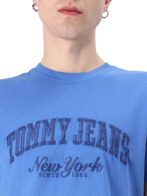 TH JEANS T-shirt maniche corte con ricamo tempo blue - T-shirt Uomo