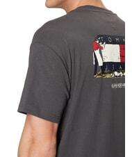TOMMY HILFIGER TH JEANS T-shirt maniche corte relaxed fit washed black - T-shirt Uomo - 4