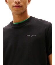 TOMMY HILFIGER TH JEANS T-shirt maniche corta stampa logo black - T-shirt Uomo - 3
