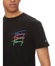 TOMMY HILFIGER TH JEANS T-shirt manica corta loghi multicolor black - T-shirt Uomo - 3