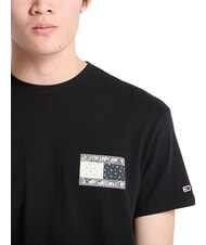 TOMMY HILFIGER TH JEANS T-shirt stampa bandiera paisley black - T-shirt Uomo - 3