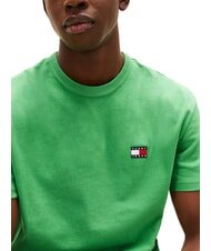 TOMMY HILFIGER TH JEANS T-shirt maniche corte ricamo logo coastal green - T-shirt Uomo - 3