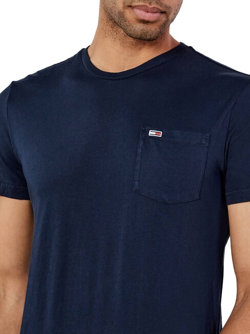 TH JEANS T-shirt a maniche corte con taschino dark night navy - T-shirt Uomo