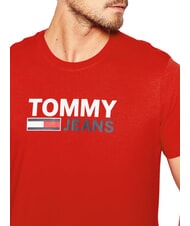 TOMMY HILFIGER TH JEANS T-shirt maniche corte con stampa deep crimson - T-shirt Uomo - 3