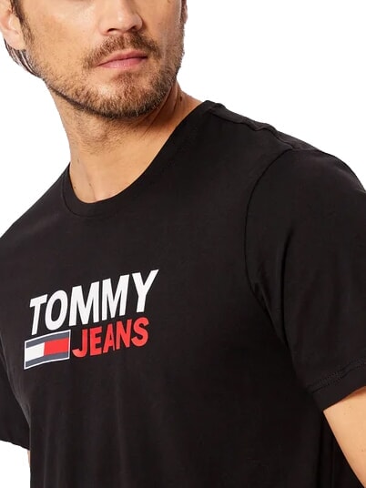 TH JEANS T-shirt maniche corte con stampa black - T-shirt Uomo