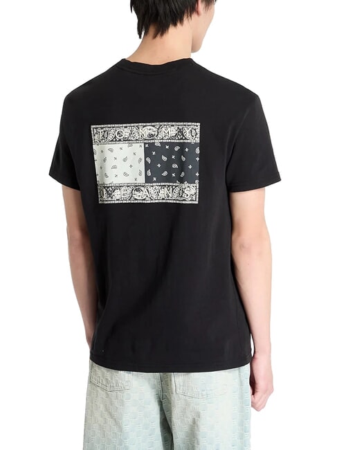 TH JEANS T-shirt stampa bandiera paisley black - T-shirt Uomo