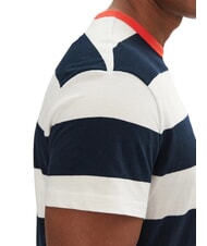 TOMMY HILFIGER TH JEANS T-shirt manica corta a strisce desert sky / ivory petal - T-shirt Uomo - 3