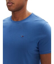 TOMMY HILFIGER TH JEANS T-shirt slim fit in cotone tempo blue - T-shirt Uomo - 3