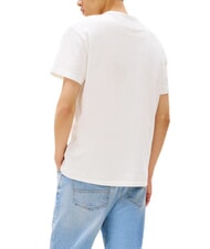 TOMMY HILFIGER TH JEANS T-shirt maniche corte ricamo logo ecru - T-shirt Uomo - 2