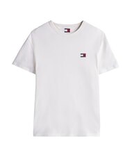TOMMY HILFIGER TH JEANS T-shirt maniche corte ricamo logo ecru - T-shirt Uomo - 4