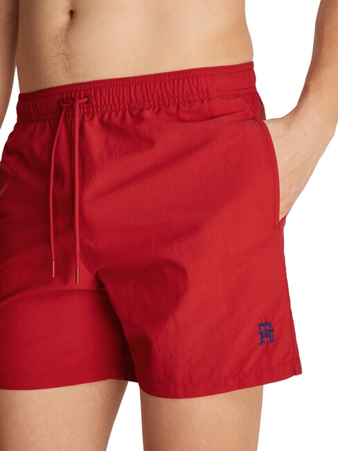 TH Costume boxer monogram logo medium red - Costumi da bagno Uomo