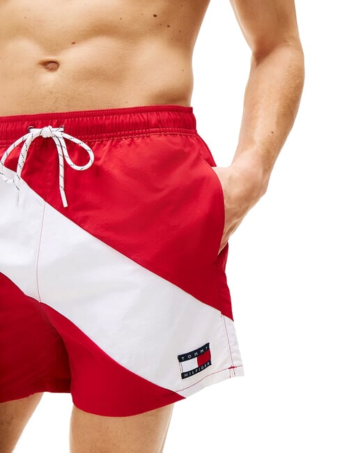 TH Costume boxer striscia medium red - Costumi da bagno Uomo