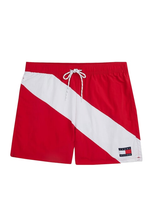 TH Costume boxer striscia medium red - Costumi da bagno Uomo