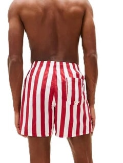 TH Costume boxer a fantasia bold stripe medium red - Costumi da bagno Uomo