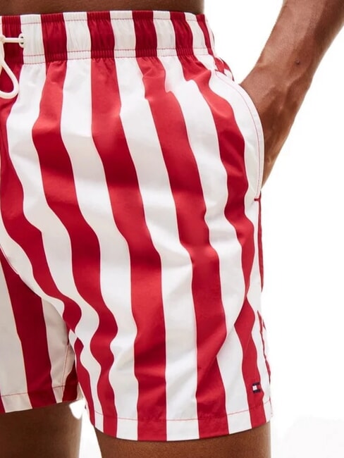 TH Costume boxer a fantasia bold stripe medium red - Costumi da bagno Uomo