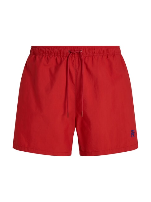 TH Costume boxer monogram logo medium red - Costumi da bagno Uomo