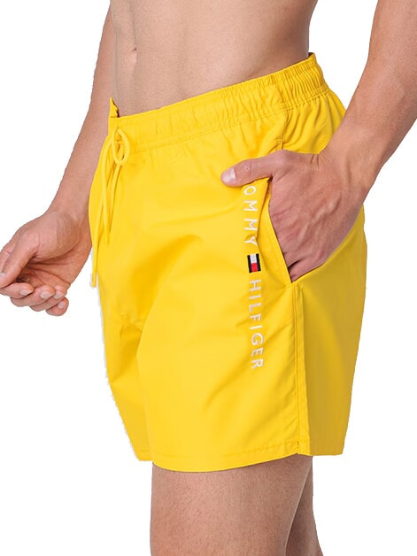 TH Costume boxer logo verticale marigold yellow - Costumi da bagno Uomo