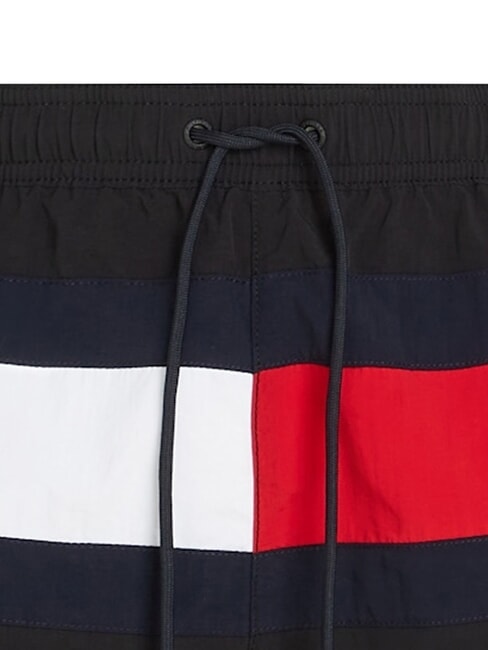 TH Pantaloncini da bagno bandiera logo black - Costumi da bagno Uomo