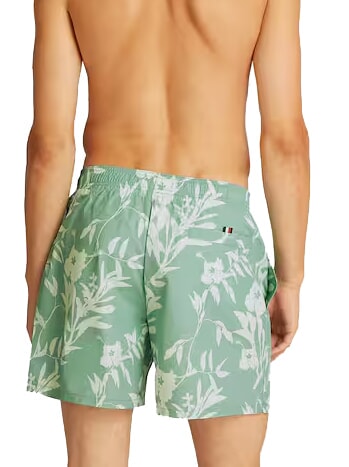 TH Costume boxer a fantasia diffused logo grid green aop - Costumi da bagno Uomo