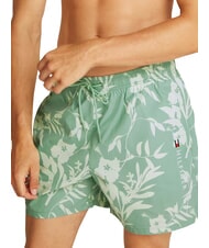 TOMMY HILFIGER TH Costume boxer a fantasia diffused logo grid green aop - Costumi da bagno Uomo - 3