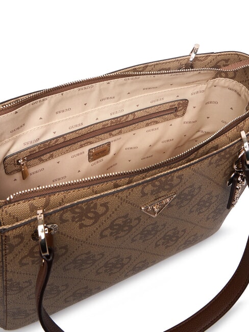 NOELLE 2 Borsa tote a spalla stampa logo 4G latte logo/brown - Borse Donna