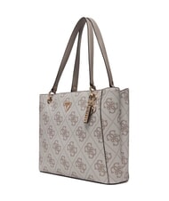 GUESS NOELLE 2 Borsa tote a spalla stampa logo 4G dark taupe logo - Borse Donna - 2
