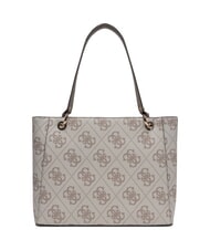 GUESS NOELLE 2 Borsa tote a spalla stampa logo 4G dark taupe logo - Borse Donna - 3