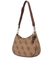GUESS NOELLE 2 Borsa a spalla stampa logo 4G latte logo/brown - Borse Donna - 2