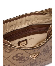 GUESS NOELLE 2 Borsa a spalla stampa logo 4G latte logo/brown - Borse Donna - 4