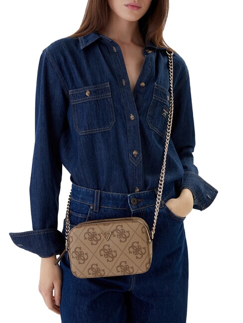 NOELLE 2 Mini Camera Bag a tracolla latte logo/brown - Borse Donna