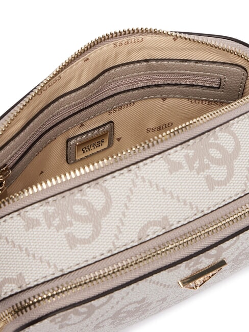 NOELLE 2 Mini Camera Bag a tracolla dark taupe logo - Borse Donna