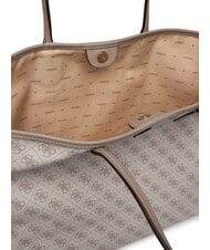 GUESS ECO VICTTORIA Borsa a spalla dark taupe logo - Borse Donna - 5
