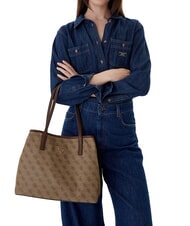GUESS VICTTORIA 2 Shopper a spalla, con pochette latte logo/brown - Borse Donna - 6