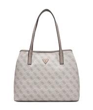GUESS VICTTORIA 2 Shopper a spalla, con pochette dark taupe logo - Borse Donna - 2