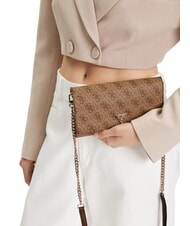 GUESS NOELLE 2 Mini Bag a tracolla latte logo/brown - Borse Donna - 5