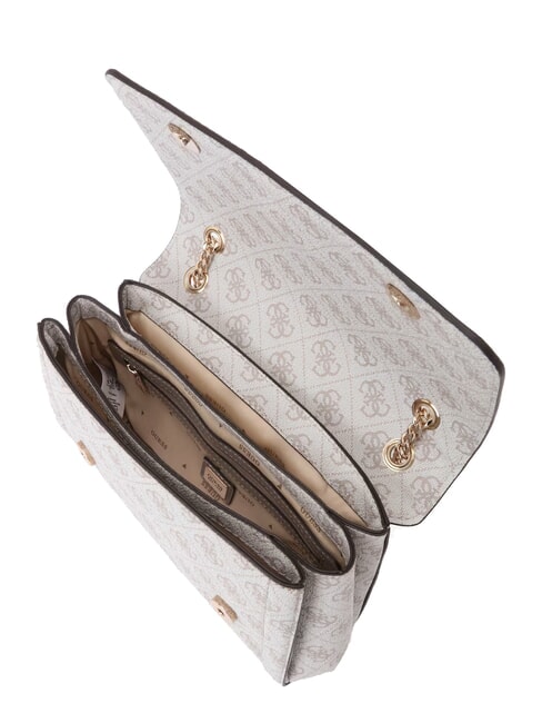 NOELLE 2 Borsa convertible con flap dark taupe logo - Borse Donna