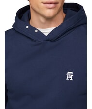TOMMY HILFIGER TH Felpa in cotone con cappuccio night sky - Felpe Uomo - 3