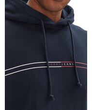 TOMMY HILFIGER TH JEANS Felpa con tasca e cappuccio dark night navy - Felpe Uomo - 3