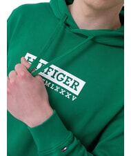 TOMMY HILFIGER TH Felpa con stampa e cappuccio nouveau green - Felpe Uomo - 3