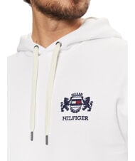 TOMMY HILFIGER TH Felpa con cappuccio e stemma white - Felpe Uomo - 3