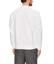 TOMMY HILFIGER TH Felpa girocollo in cotone white - Felpe Uomo - 2