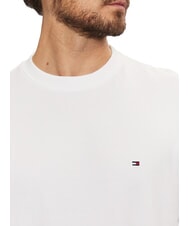 TOMMY HILFIGER TH Felpa girocollo in cotone white - Felpe Uomo - 3