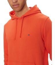 TOMMY HILFIGER TH Felpa in cotone con cappuccio brilliant orange - Felpe Uomo - 3