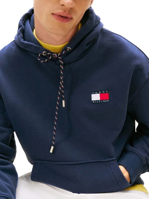 TH SAILING Felpa con tasca e cappuccio yale navy - Felpe Uomo