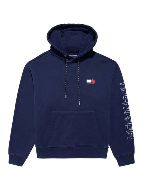 TH SAILING Felpa con tasca e cappuccio yale navy - Felpe Uomo