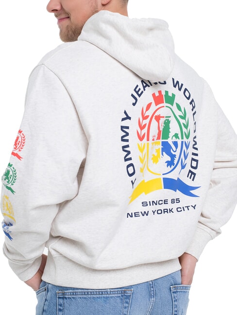 TH JEANS Felpa in cotone con stampe oat marl htr - Felpe Uomo