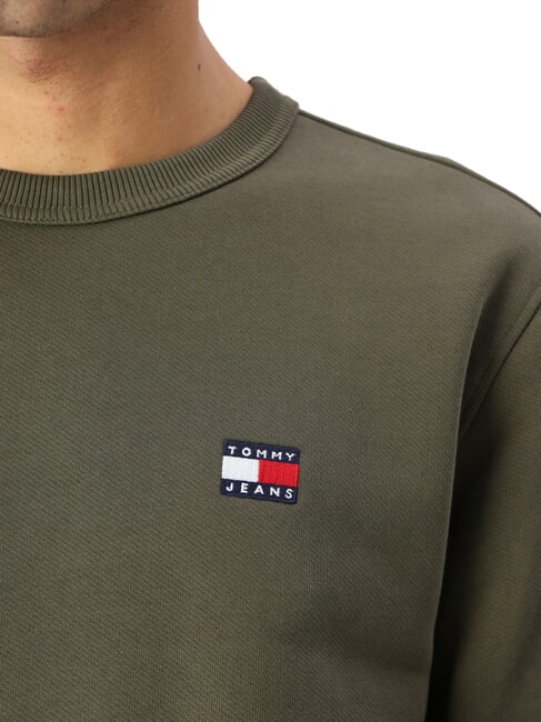 TH JEANS Felpa a girocollo in cotone fatigue green - Felpe Uomo