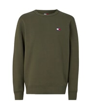 TOMMY HILFIGER TH JEANS Felpa a girocollo in cotone fatigue green - Felpe Uomo - 4