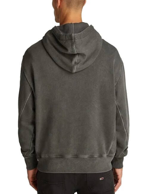 TH JEANS Felpa con cappuccio e ricamo logo black - Felpe Uomo